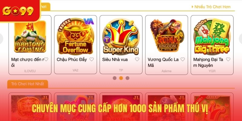 Chuyên mục cung cấp hơn 1000 sản phẩm thú vị